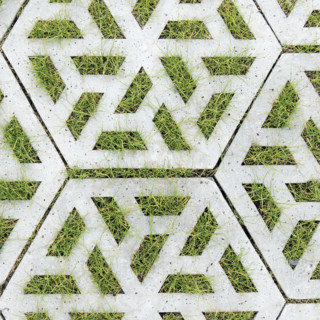 Schellevis Grass Paver Hexagon Grey 375 x 375 x 70mm